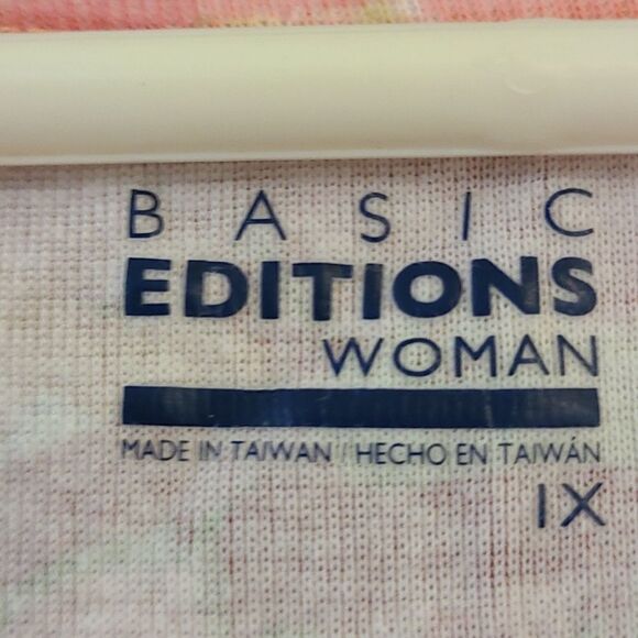 1X Basic Edition Short Sleeved Floral Top - Picture 3 of 5